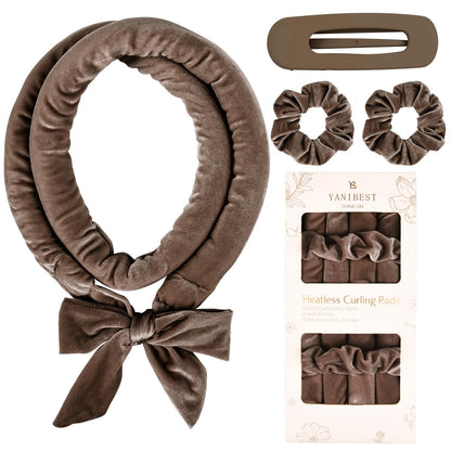 Yanibest Heatless Hair Curler No Heat Hair Curlers to Sleep in Overnight Satin Heatless Curling Set with Hair Scrunchies Clip for All Hair Types